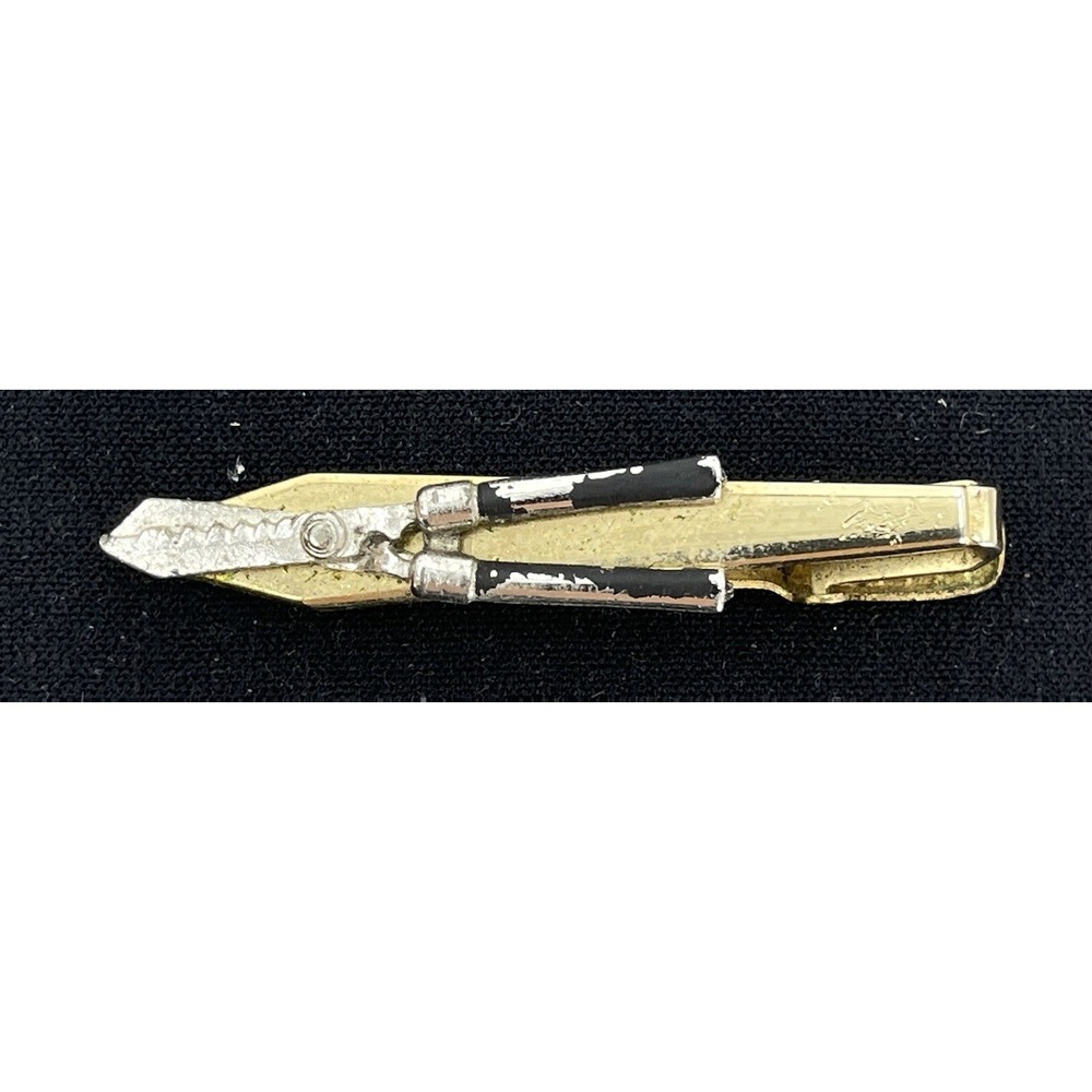 Vintage Craftsman Hedge Trimmer Tie Bar Clip Carpenter Tool Makes Chrome